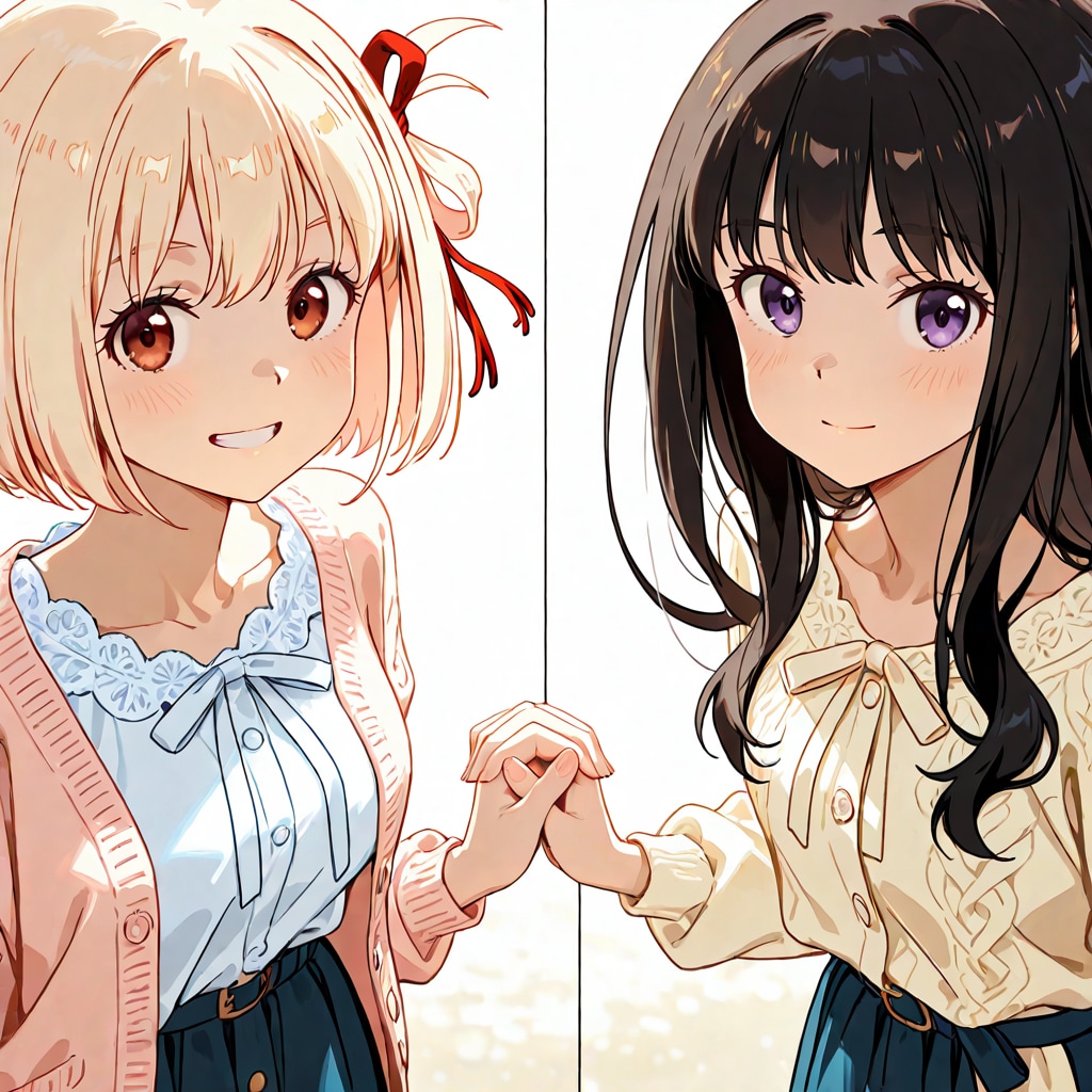 トリガー入りで超長い究極プロンプトを目指し、ちさととコラボした私服たきなを作ってみた