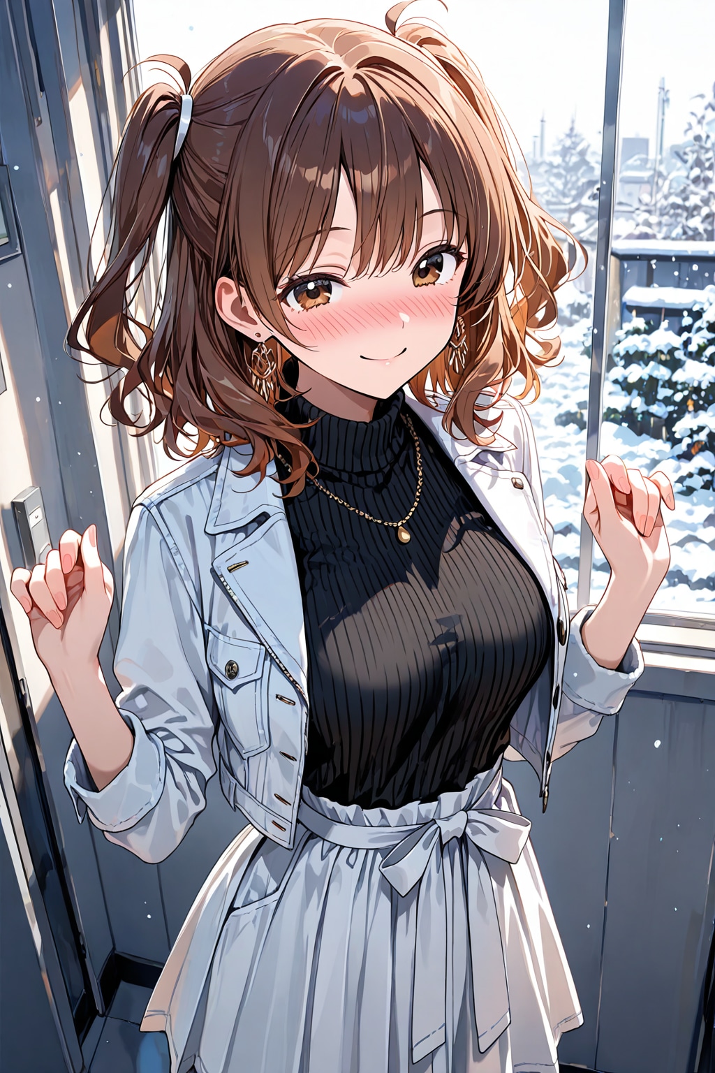 雪にワクワクしちゃうお姉さん♡ | の人気AIイラスト・グラビア