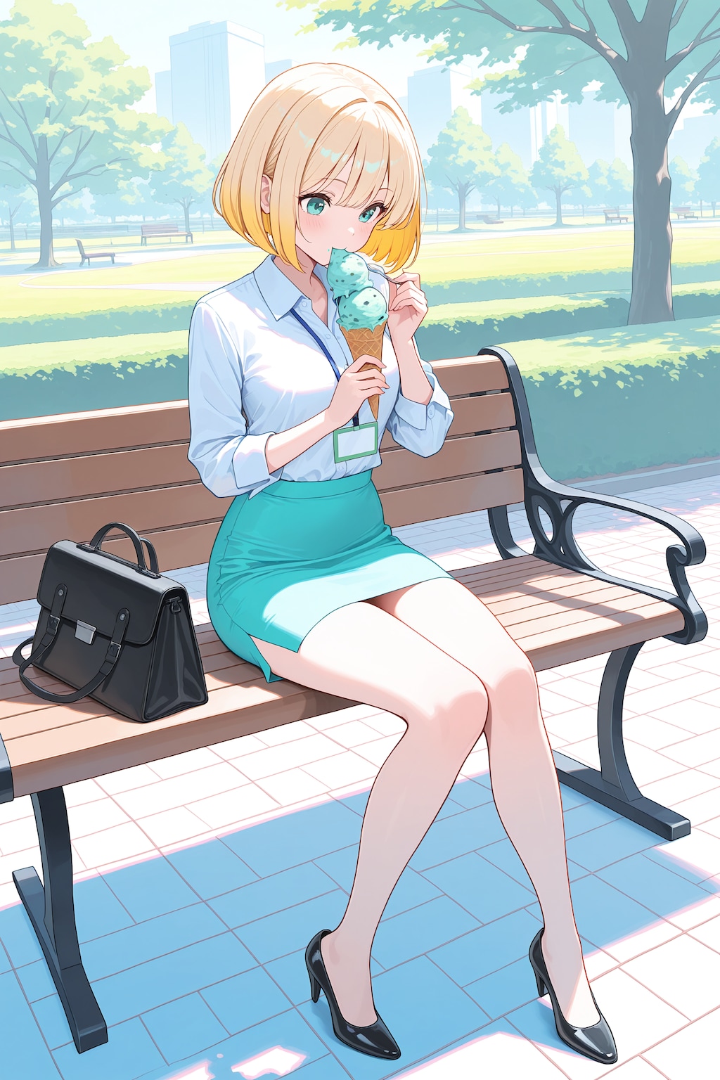 アイス大好きOLちゃん【パステル調】