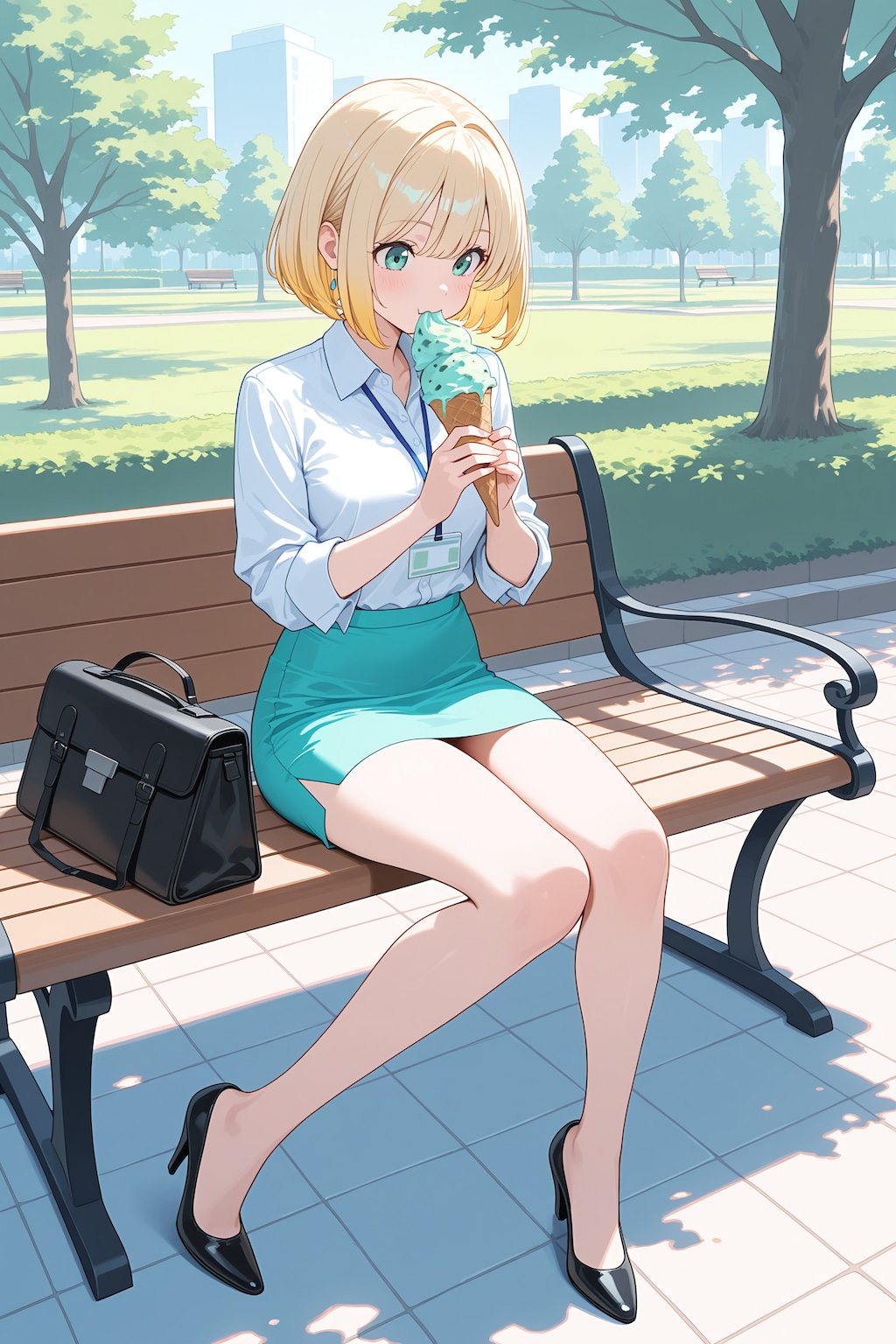 アイス大好きOLちゃん【パステル調】