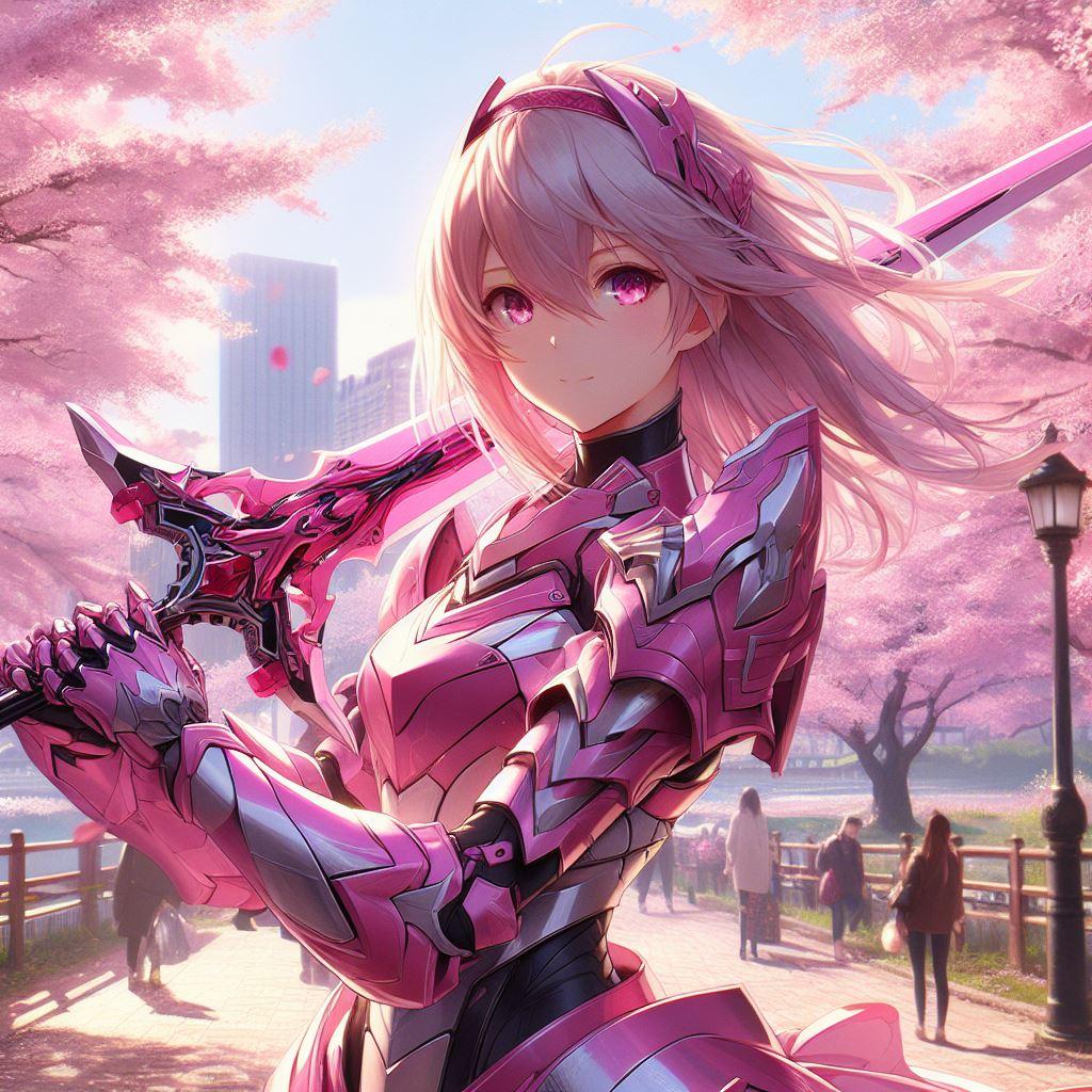 桜の下で