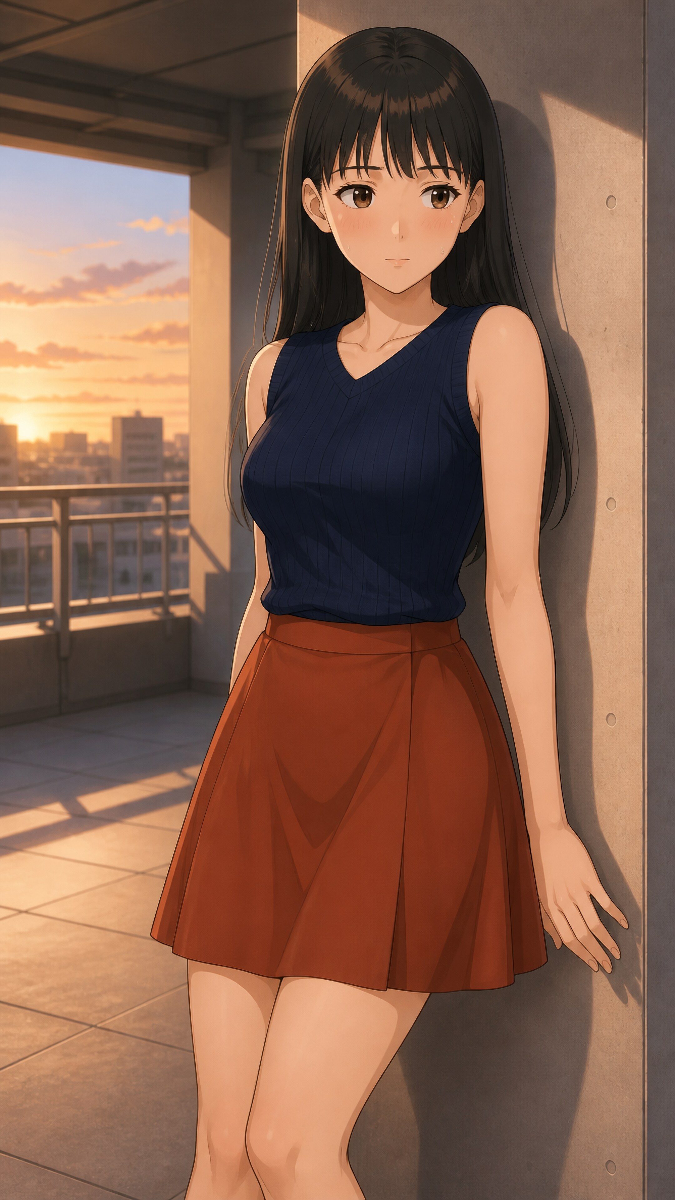 夕映えにほどける沈黙 | の人気AIイラスト・グラビア