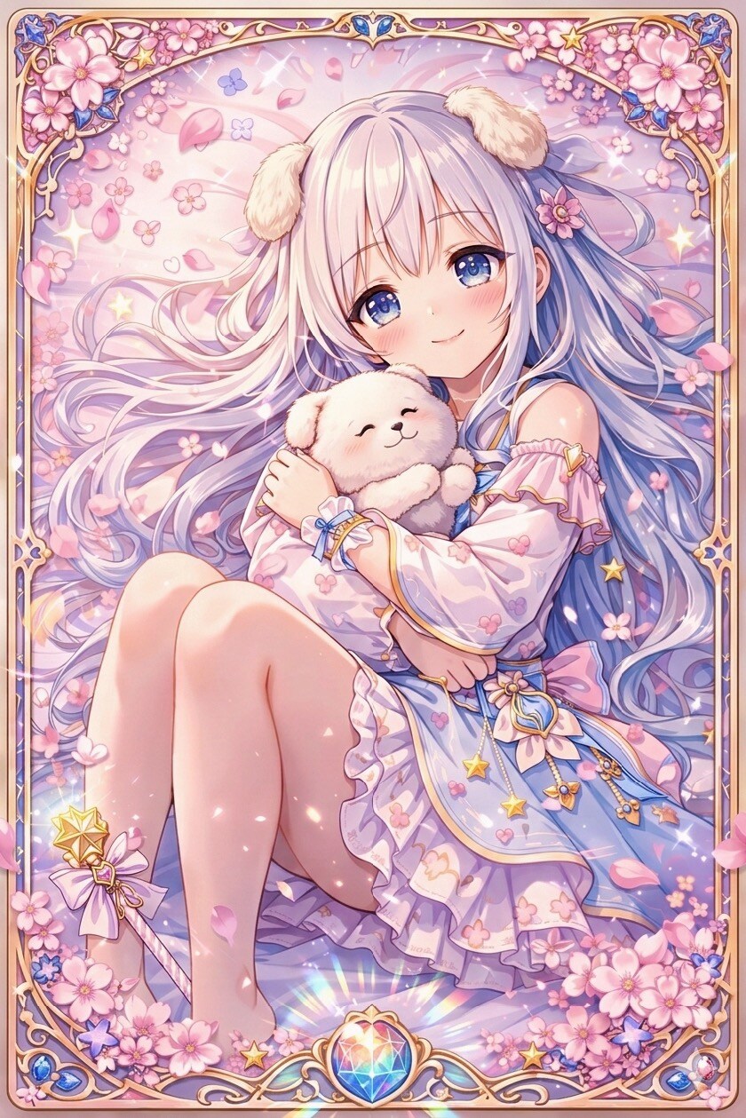 桜に包まれるホタテちゃん🌸