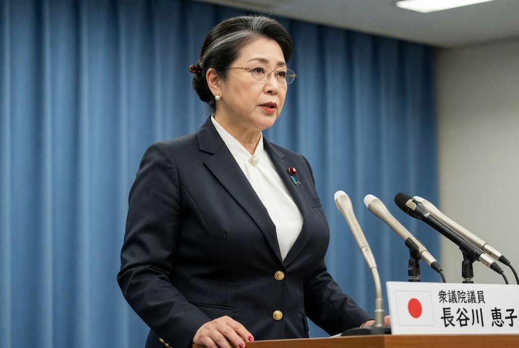 胸に大きな希望を秘めた女性大臣