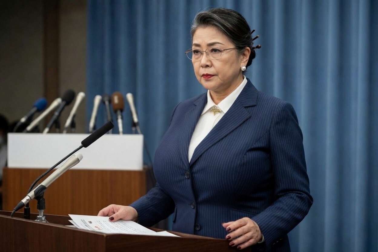胸に大きな希望を秘めた女性大臣