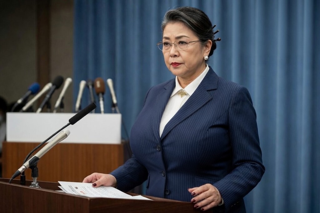 胸に大きな希望を秘めた女性大臣