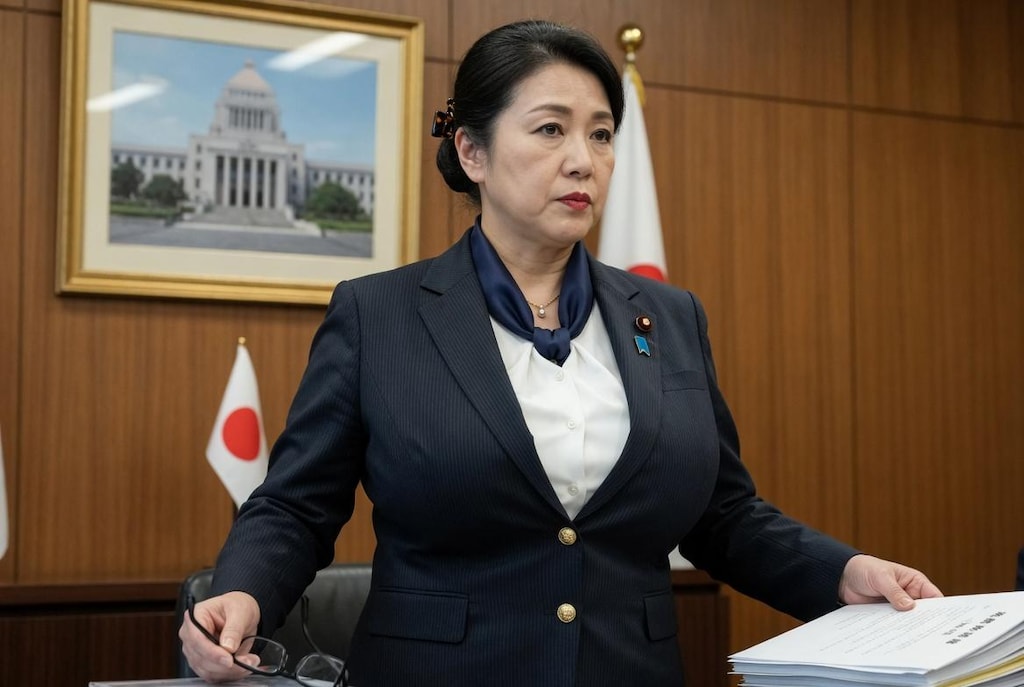 胸に大きな希望を秘めた女性大臣