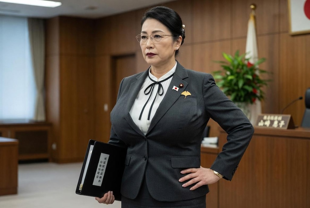 胸に大きな希望を秘めた女性大臣