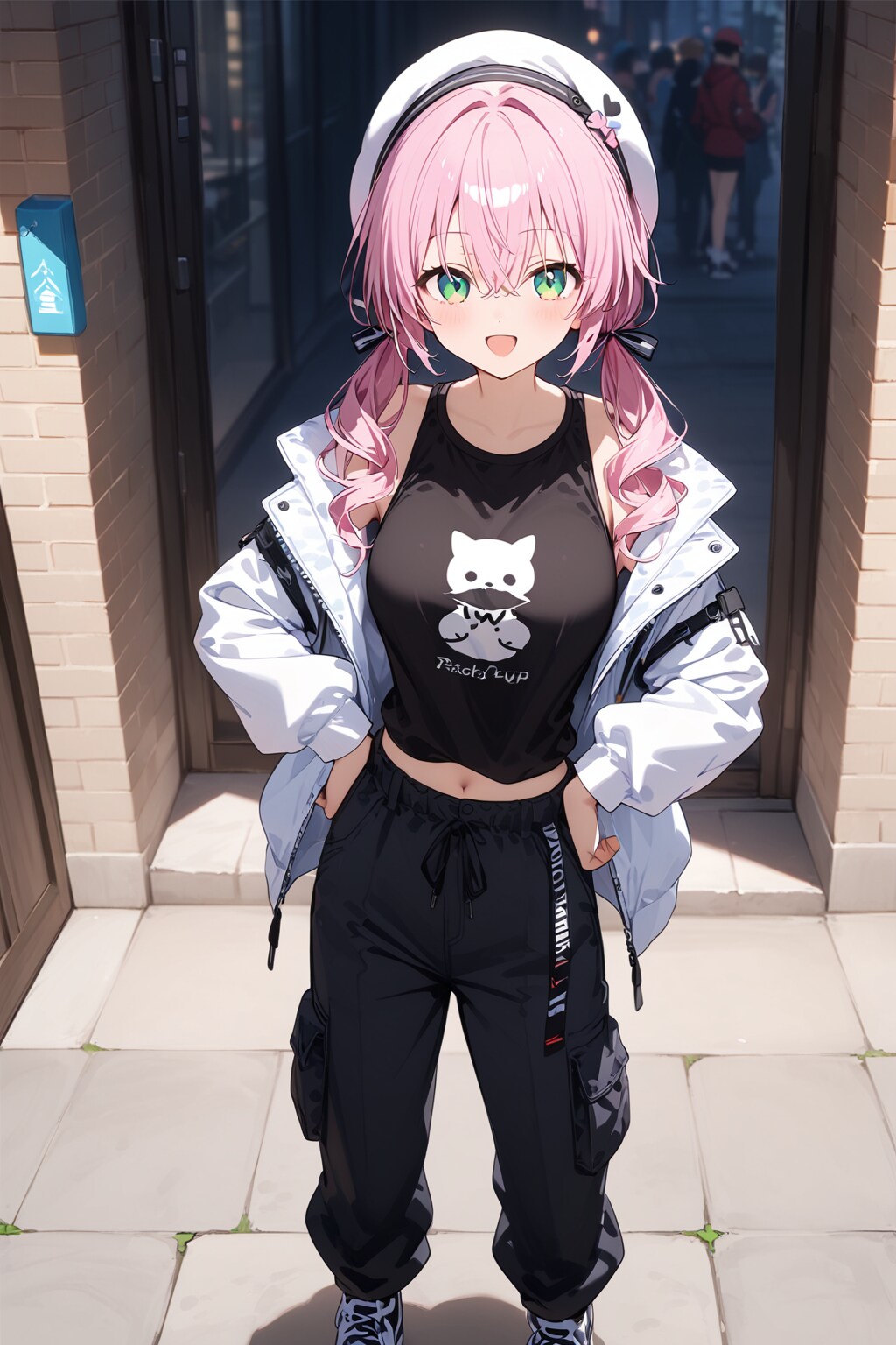 カジュアルコーデな桃花