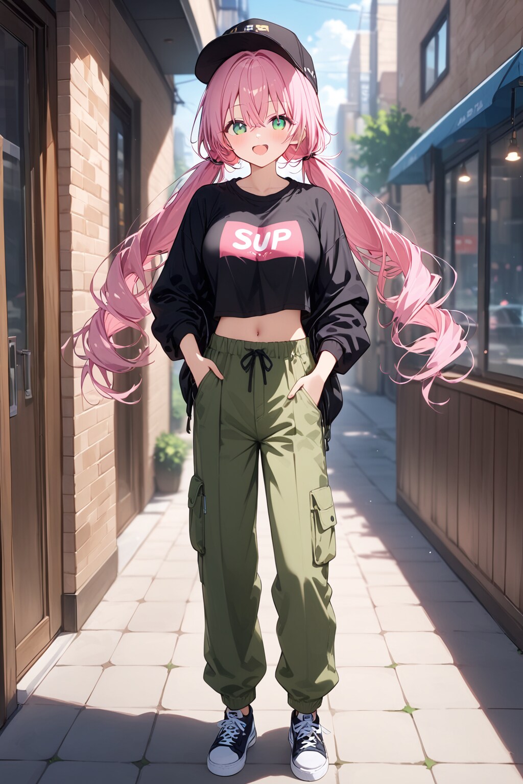 カジュアルコーデな桃花