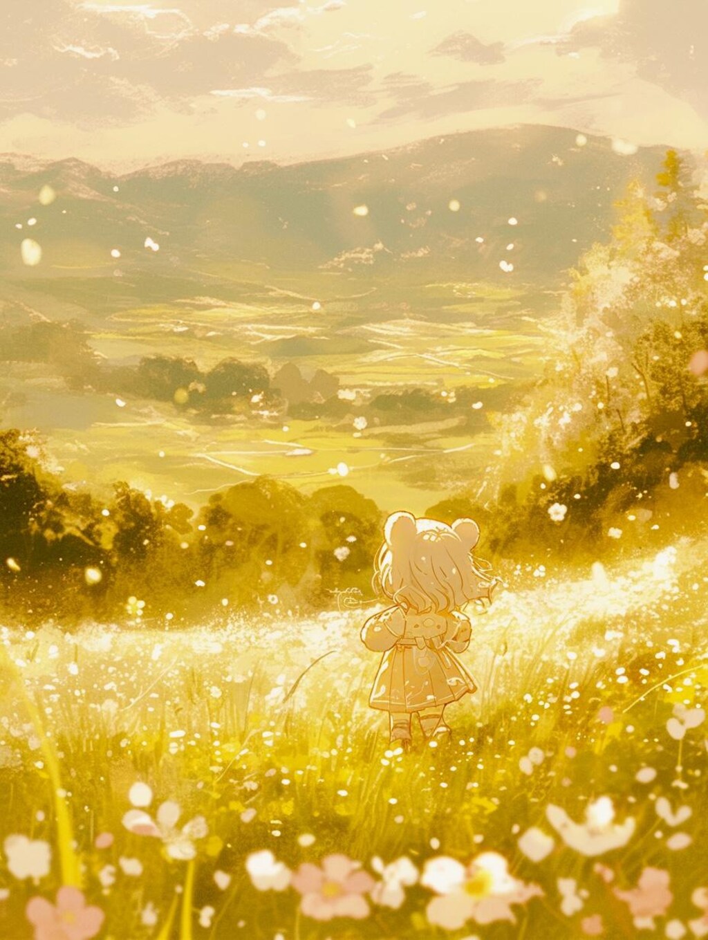 春風にゆれるくま耳🐾