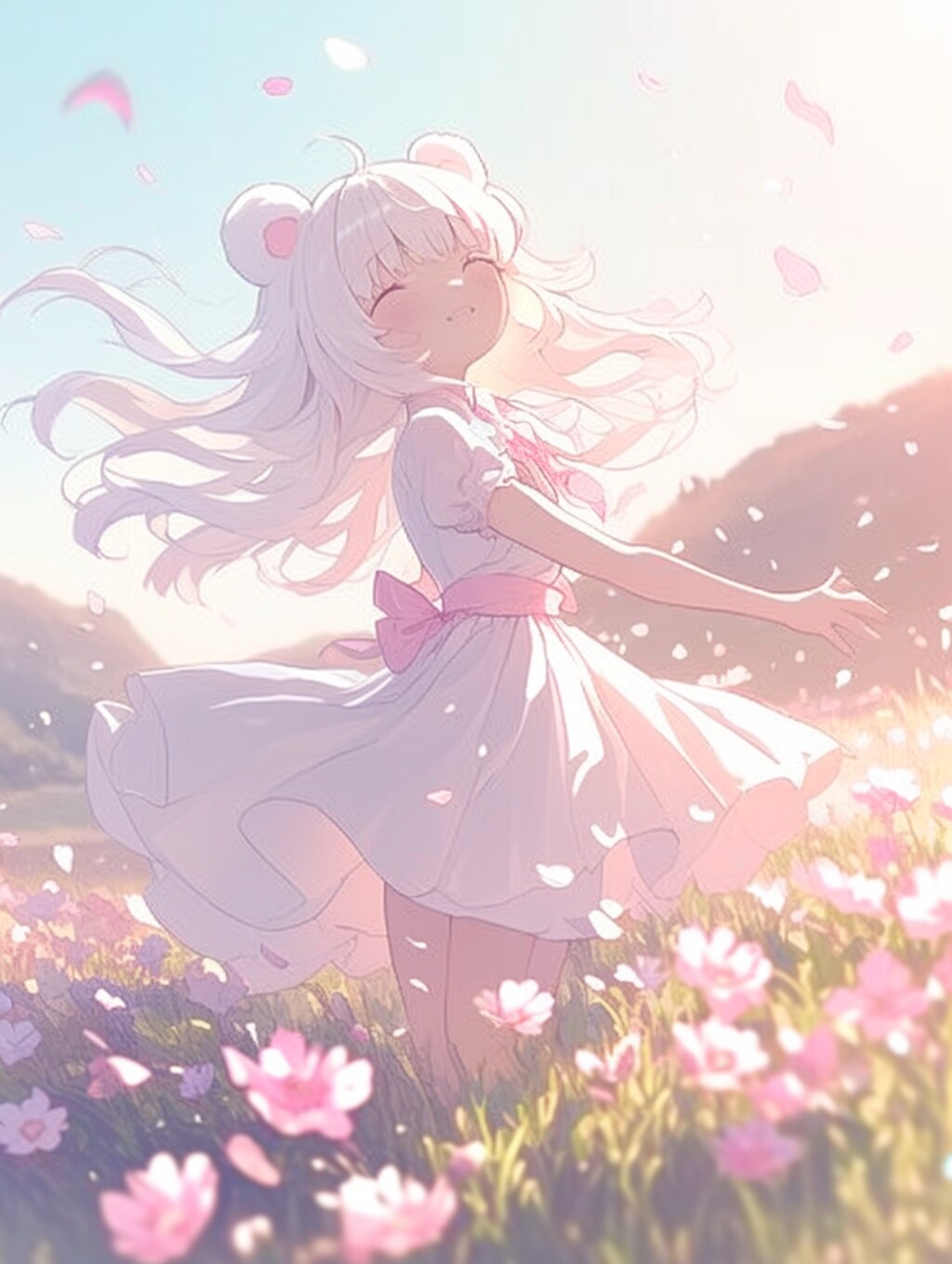 春風にゆれるくま耳🐾