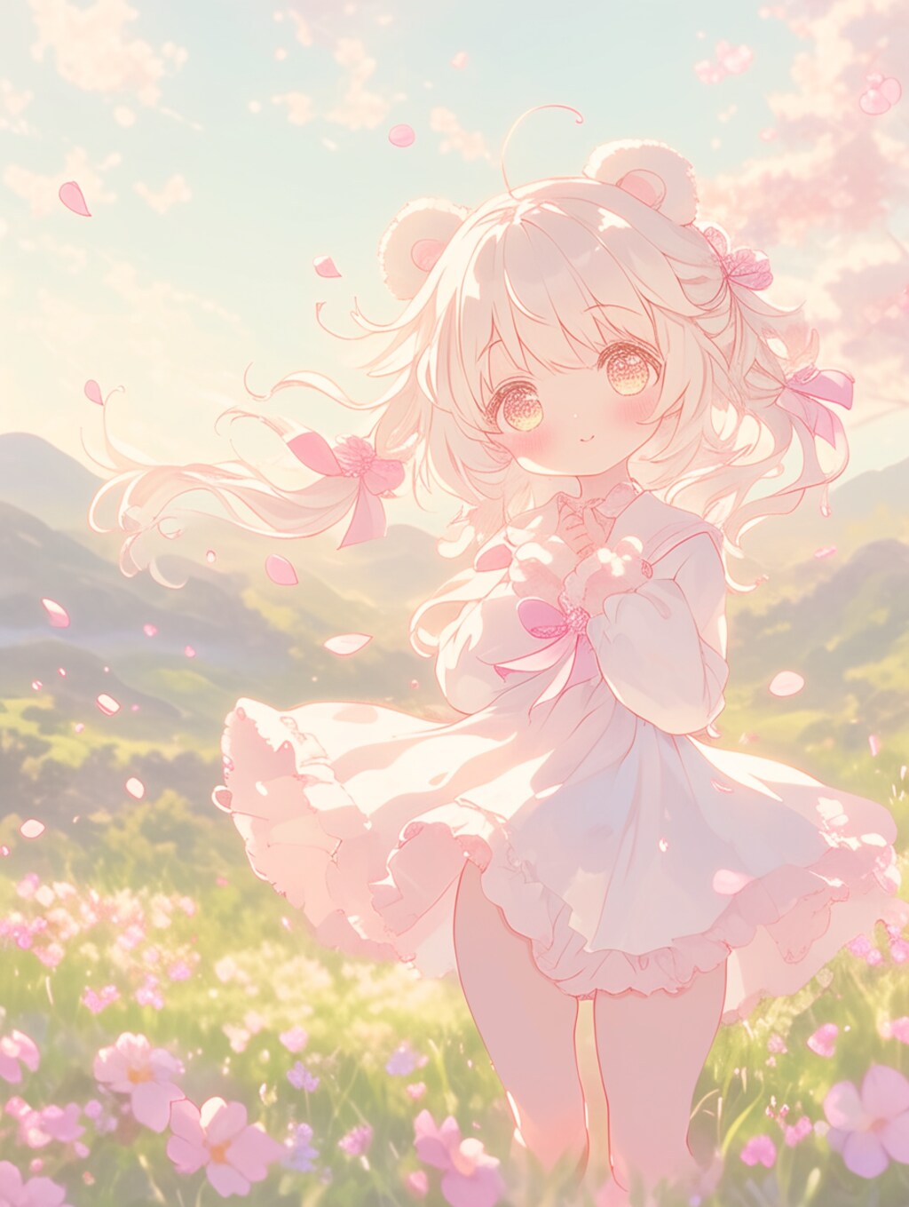 春風にゆれるくま耳🐾