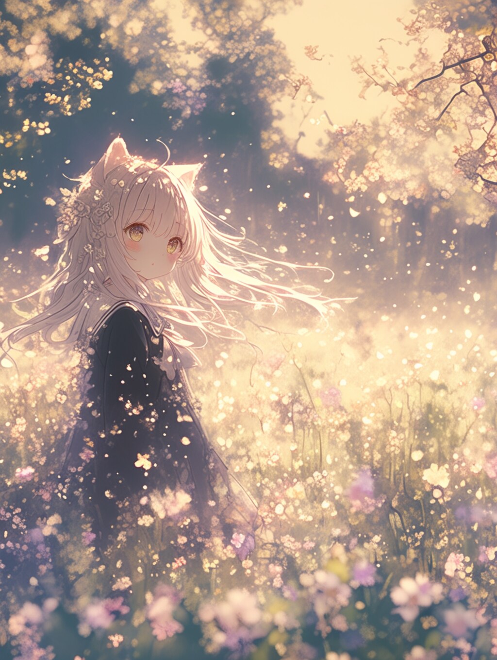 春風にゆれるくま耳🐾