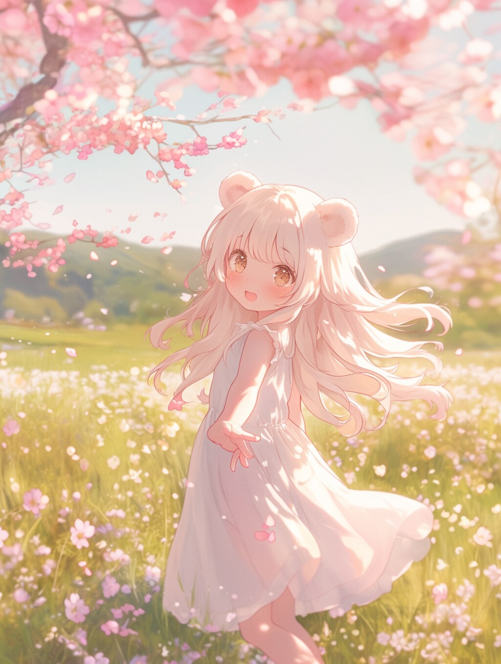 春風にゆれるくま耳🐾