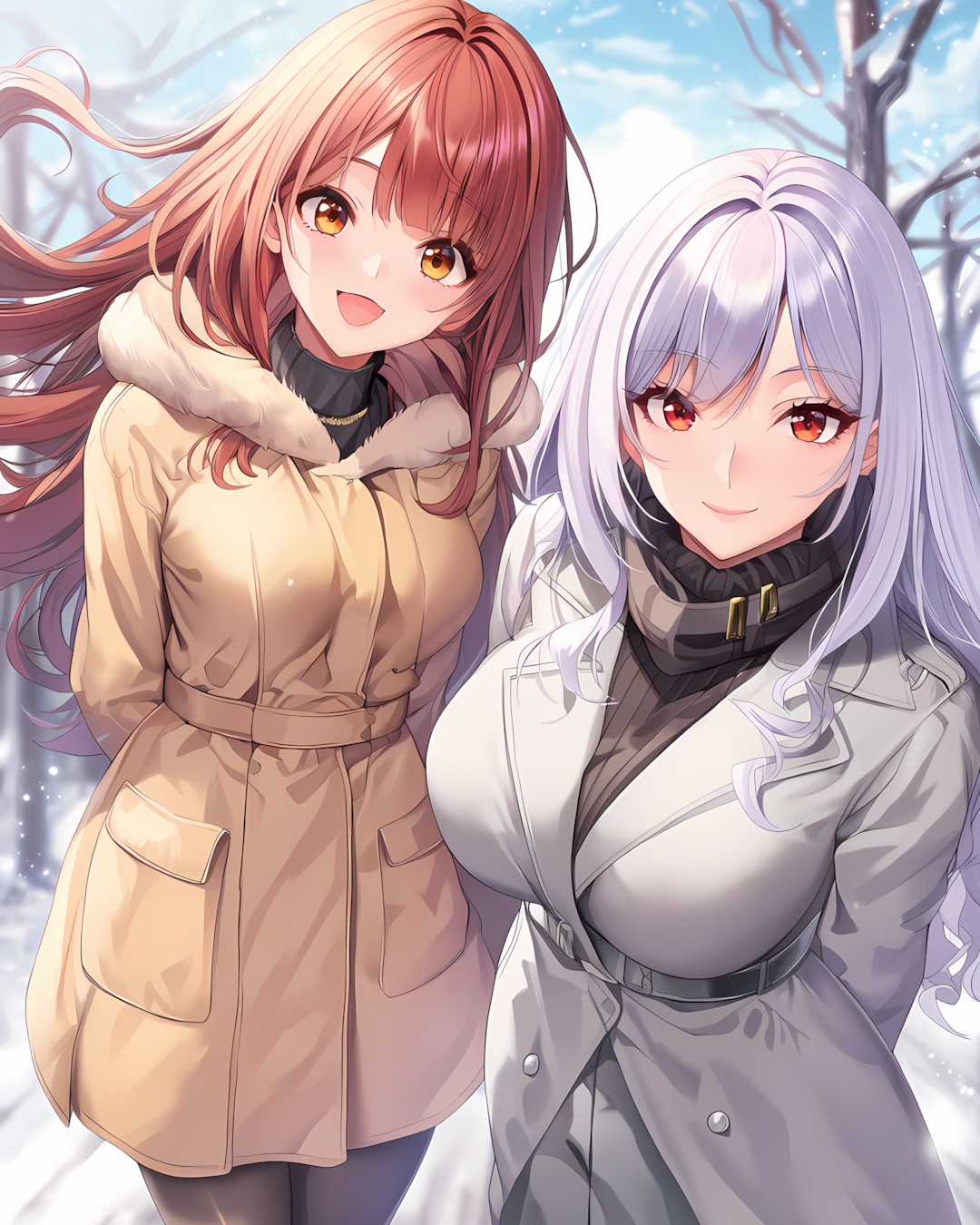 ❄️ダウンコートで冬散歩♡