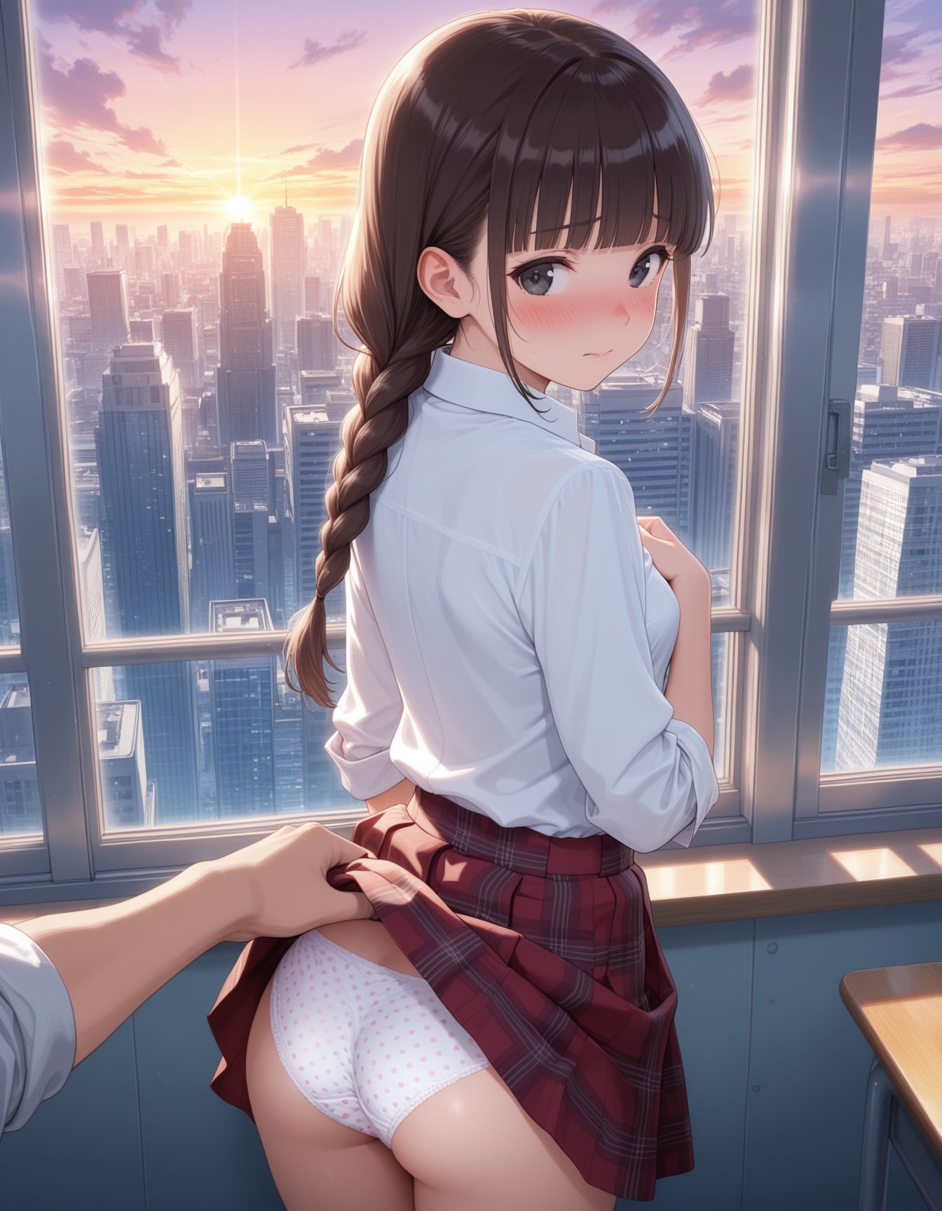 スカートめくり