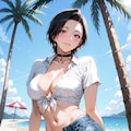 大人な美女と海💕 2枚目