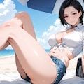 大人な美女と海💕 4枚目