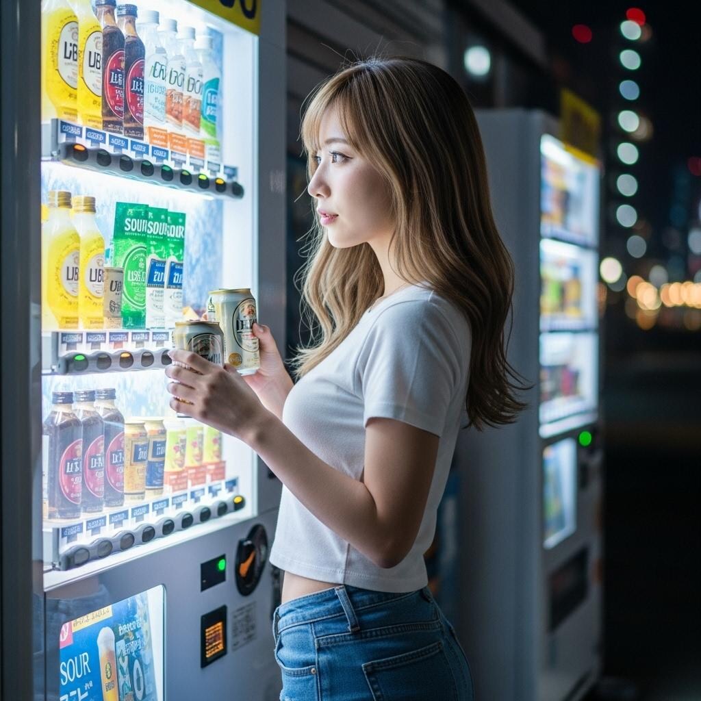 自販機でなに買うのかな