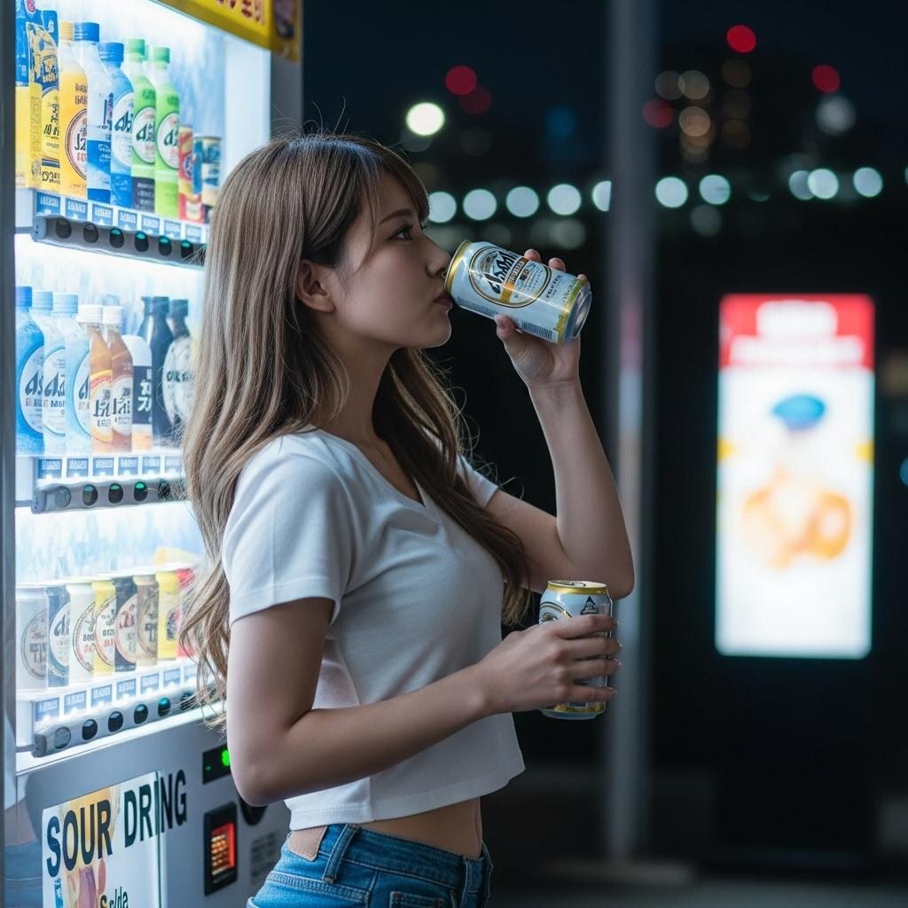 自販機でなに買うのかな