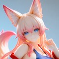 異世界制服少女達　スク水　九尾の狐  ご主人様？ 何処から見るですか？ 2枚目