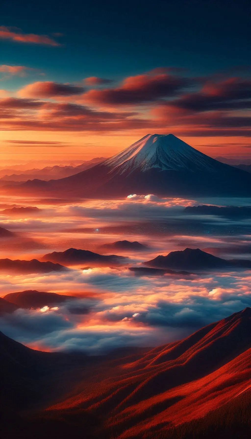 富士山と日の出 | の人気AIイラスト・グラビア