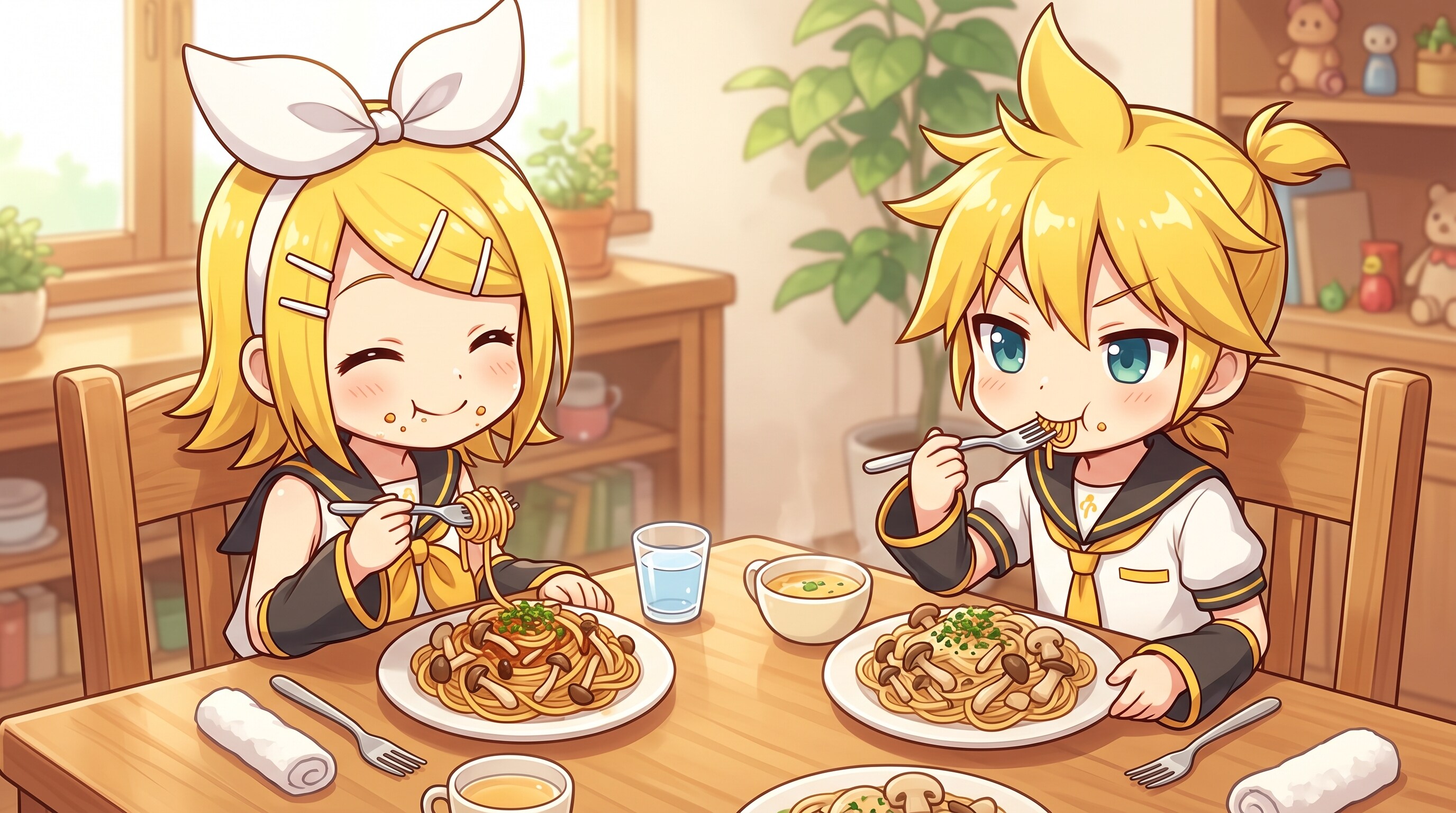 今日のお昼はキノコスパゲティです | の人気AIイラスト・グラビア
