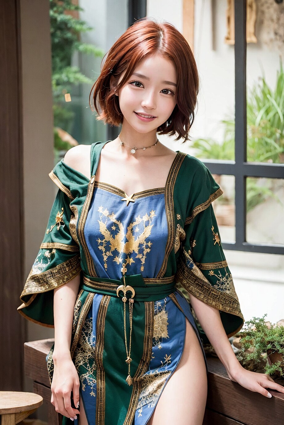 赤い髪の村人