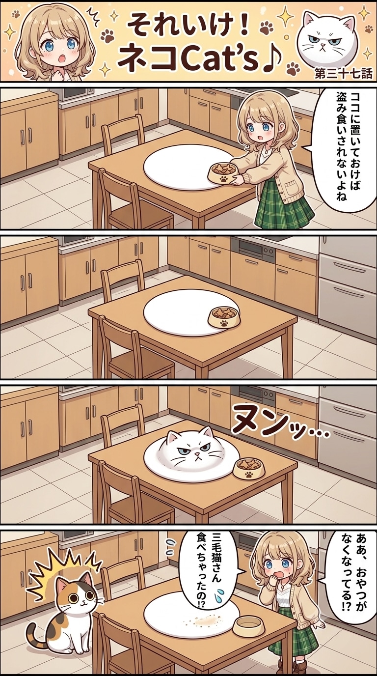 【37話】それいけ！ネコCat's♪(４コマ漫画) | の人気AIイラスト・グラビア