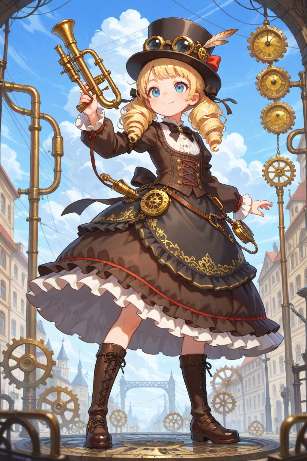 スチームパンクなお嬢様と不思議な蒸氣からくり（試作型）