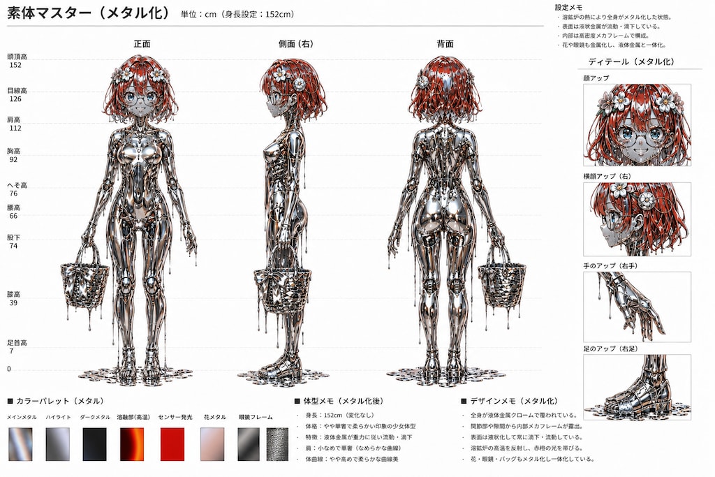 溶鉱炉を這う液体金属少女