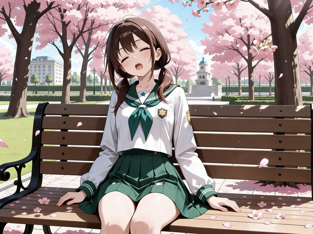 寝ちゃった絵海ちゃん