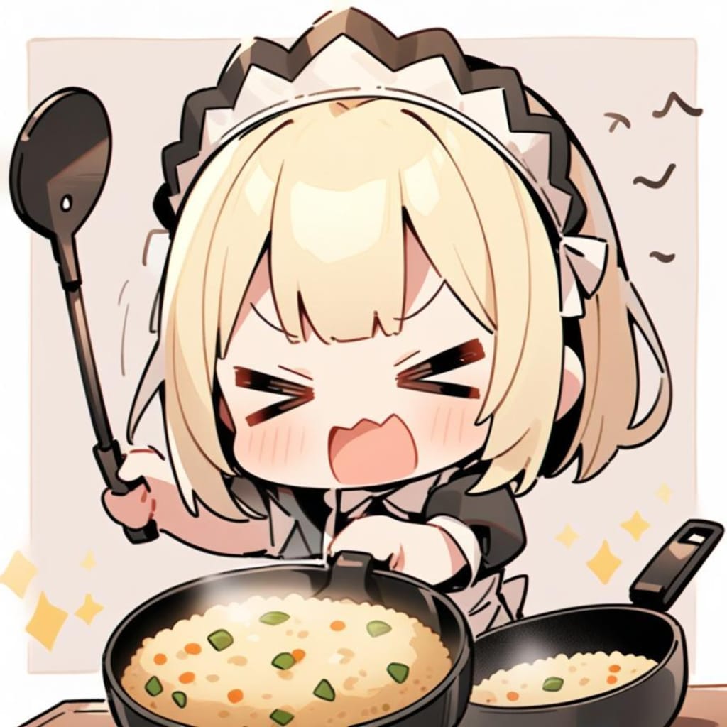 🔥20語でチャーハン作るよ！メイドちゃん！🔥