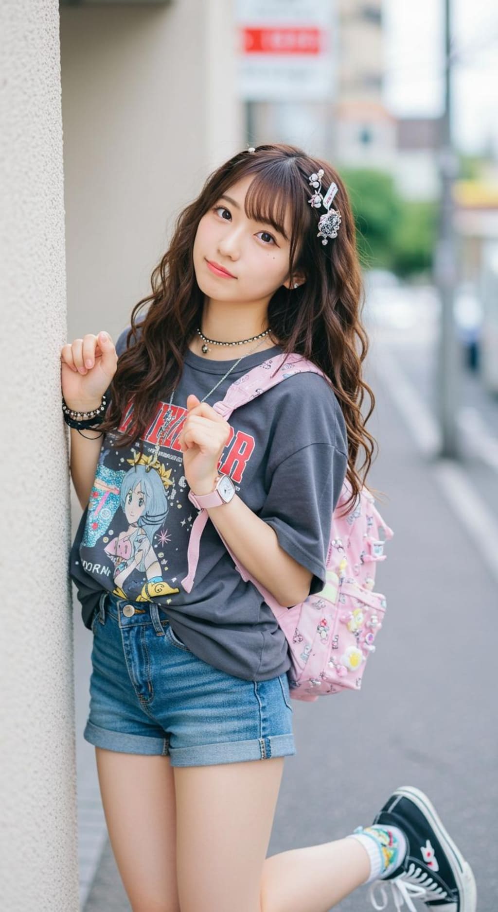 可愛い。　　　　　　　AIが考えたファションだけど。これってオシャレなのか、ダサイのか。