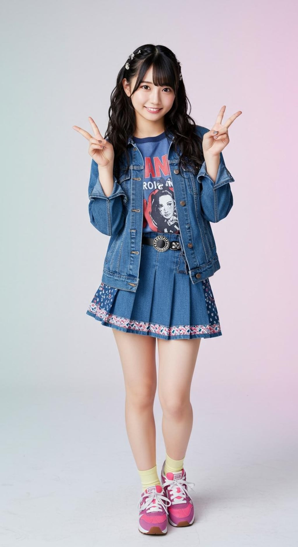可愛い。　　　　　　　AIが考えたファションだけど。これってオシャレなのか、ダサイのか。
