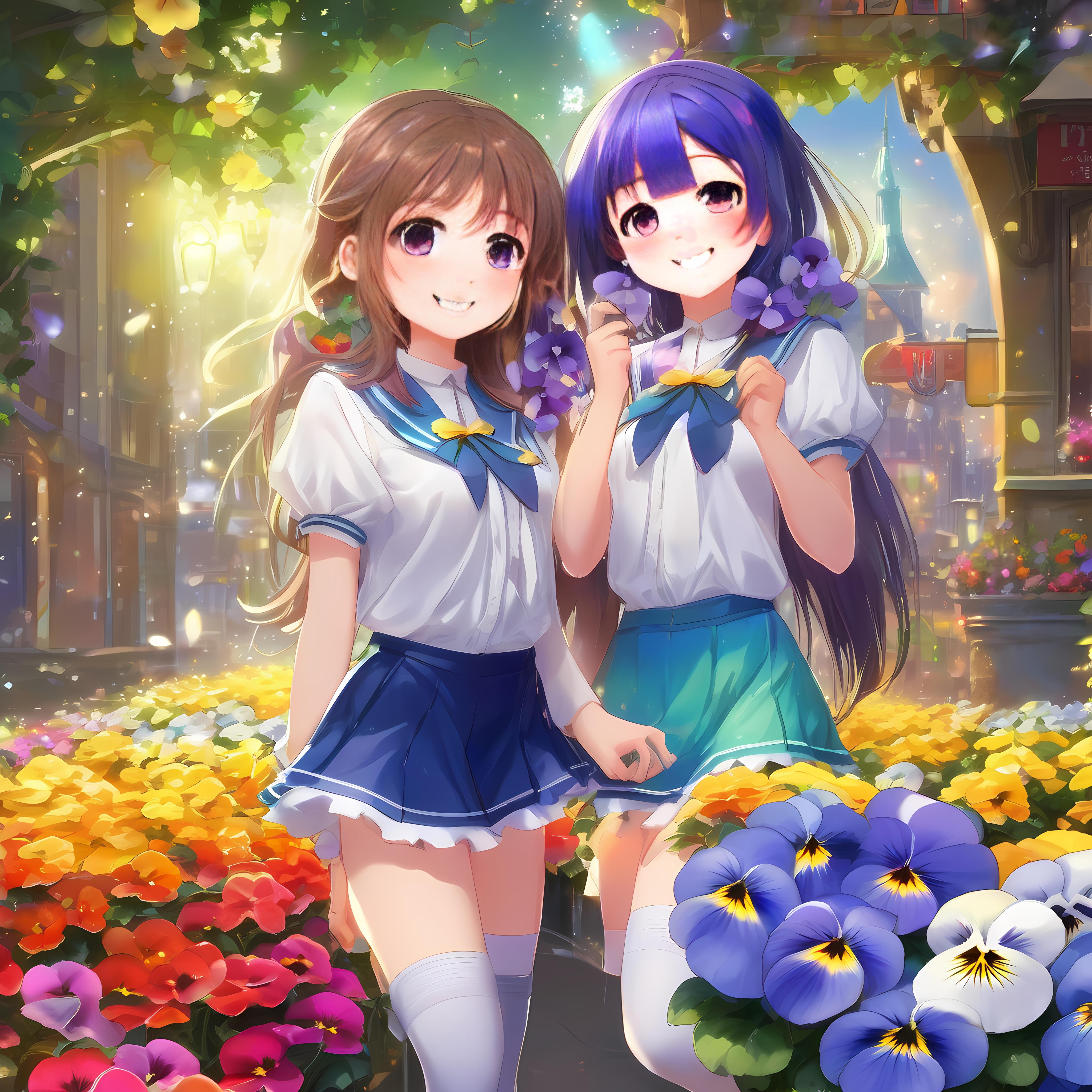 💓いろいろ色のパンジーに囲まれて＼(^o^)／