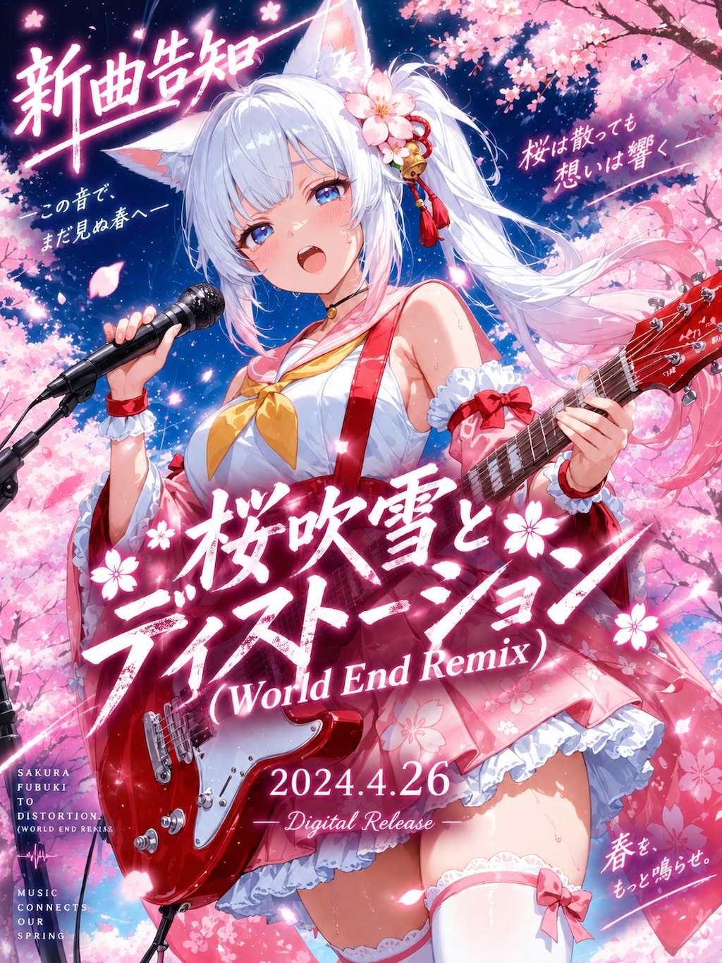 【旧曲カバー】桜吹雪とディストーション (World End Remix)　42/100