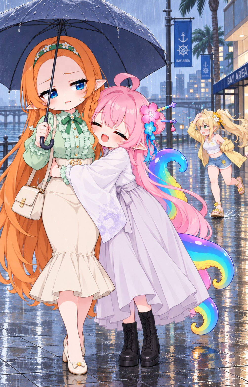 雨の午後のすれ違い | の人気AIイラスト・グラビア