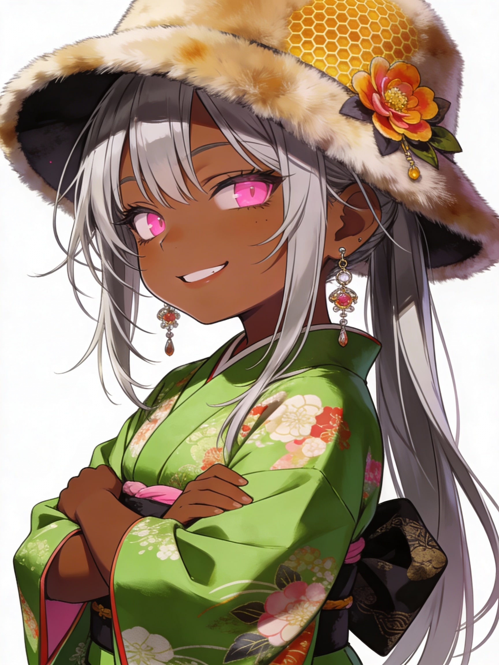 着物は簪よりもクロッシェ② | の人気AIイラスト・グラビア