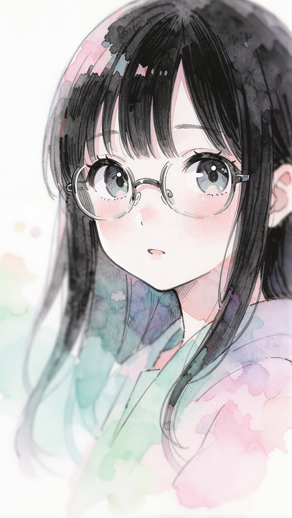 黒髪の眼鏡の女の子 6