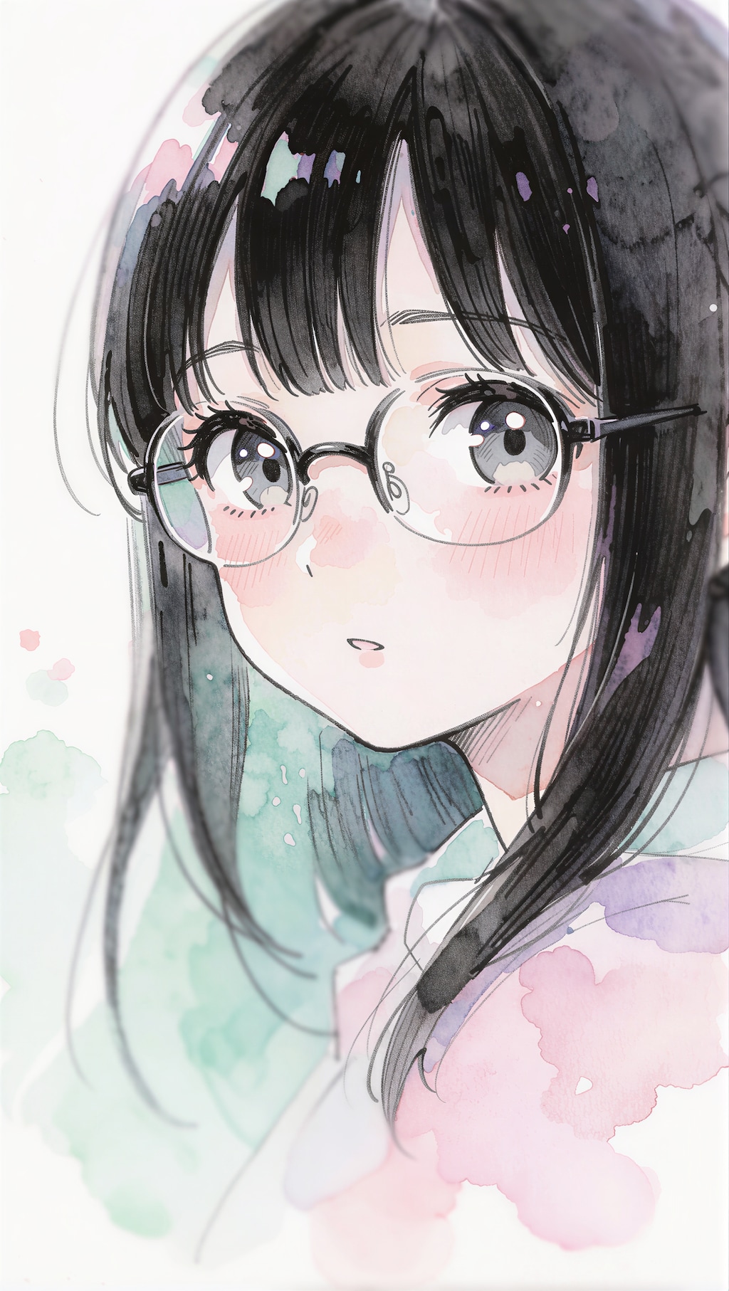 黒髪の眼鏡の女の子 6