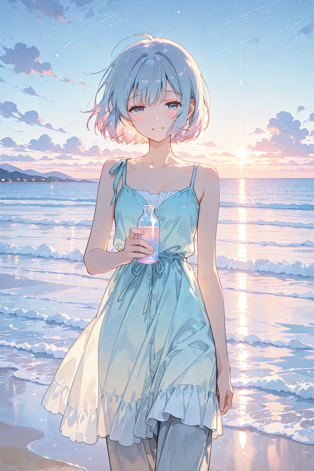 淡い波にほどける朝