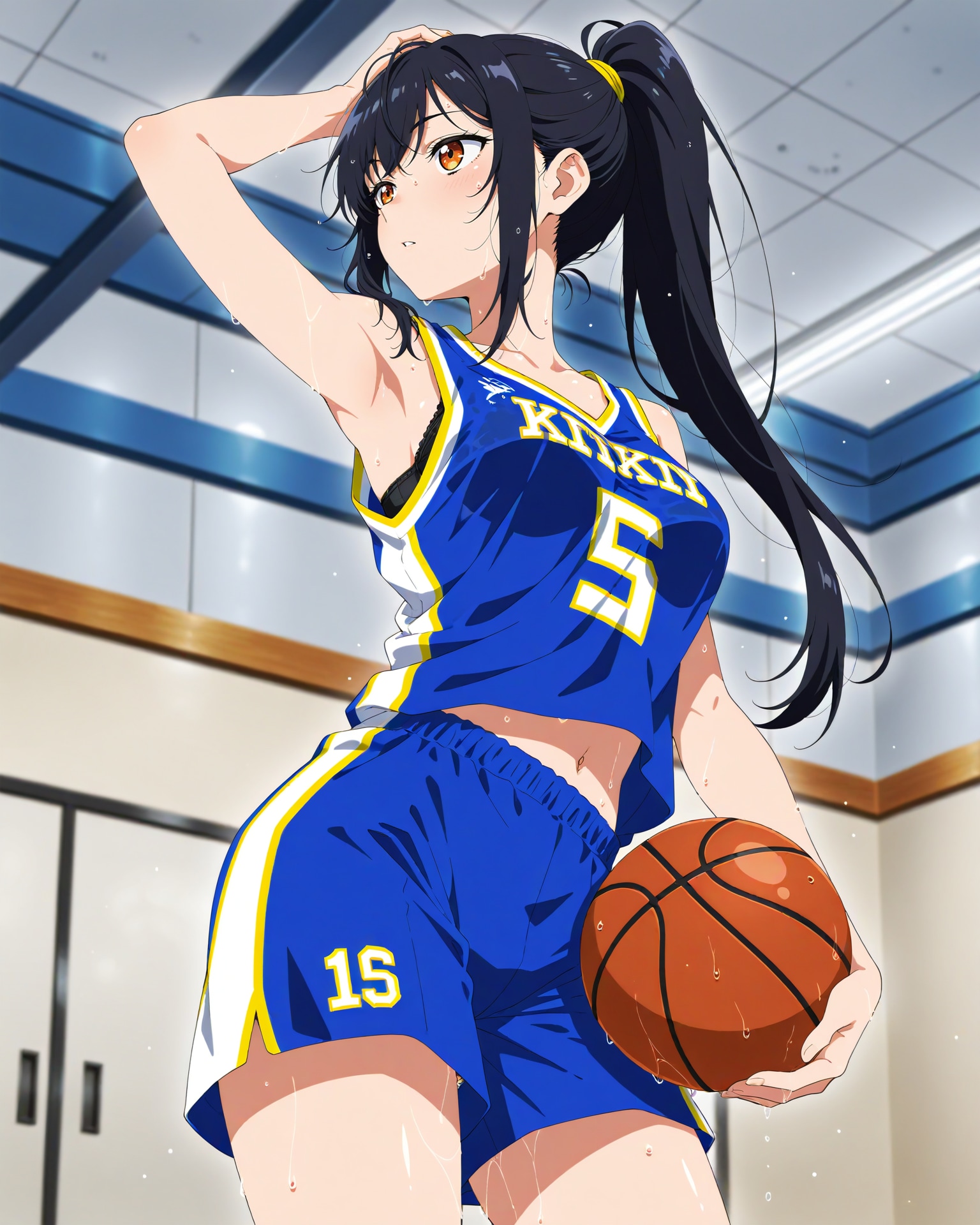 夏場の女子バスケ部