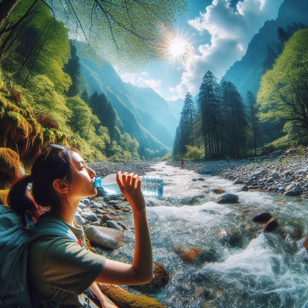 ぷはー、水、美味しいー