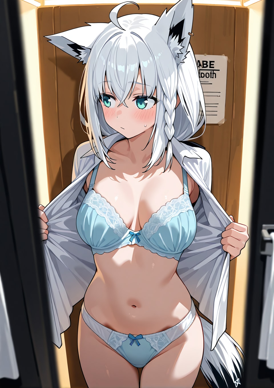 白上フブキ　更衣室　前