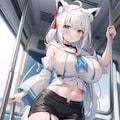 電車内でショタに遭遇し声を掛けられたKカップなフブキ様のファンアート(#aiart/#白上フブキ/#ホロライブ/#Vtuber) 6枚目