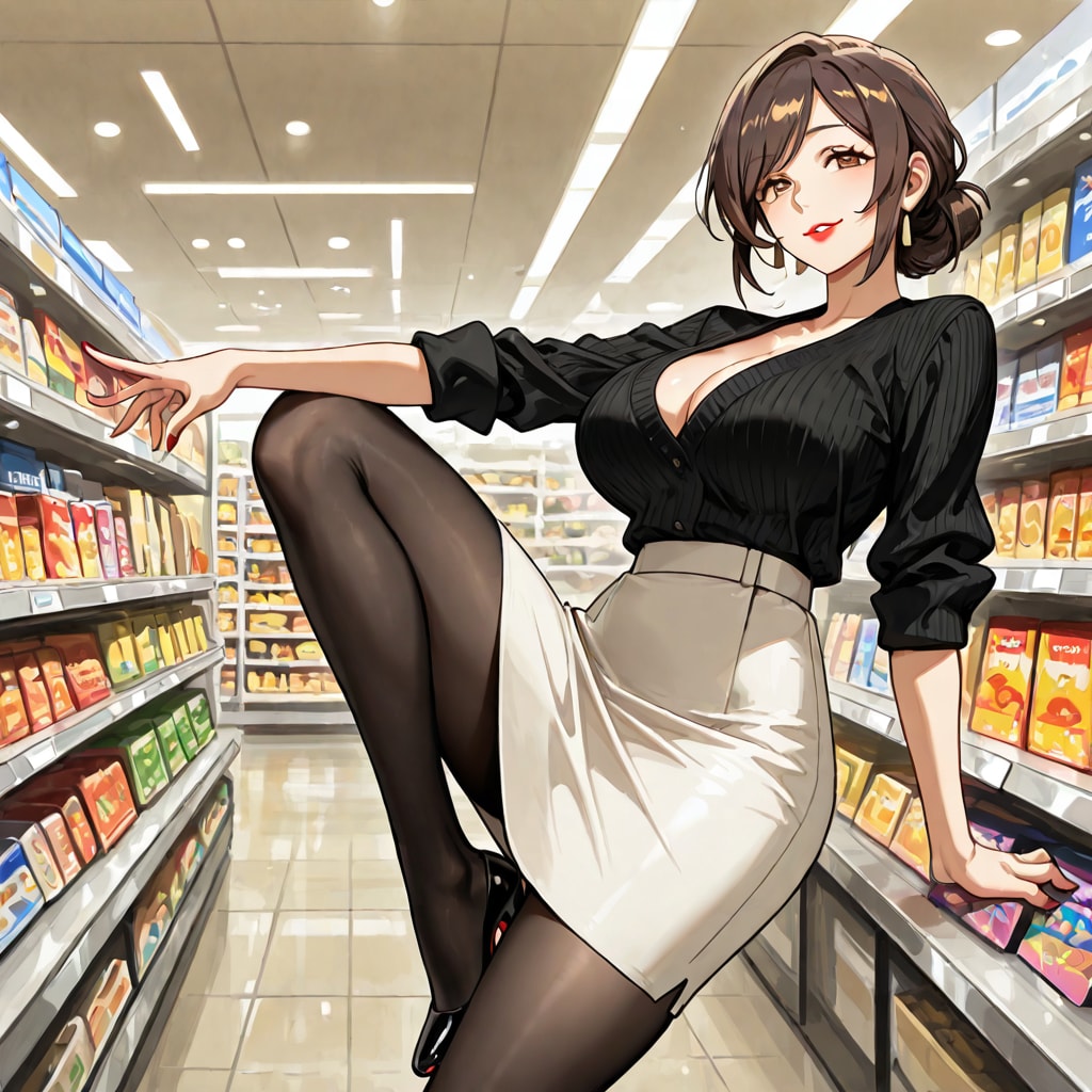 スーパーで誘う