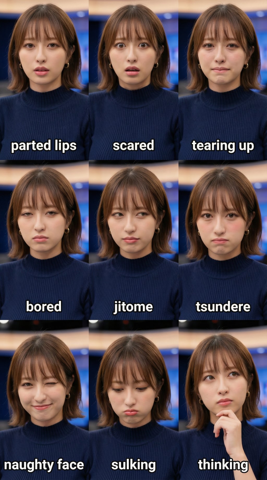 いろんな表情プロンプト