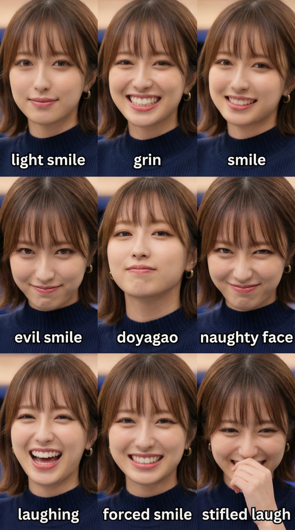 いろんな表情プロンプト